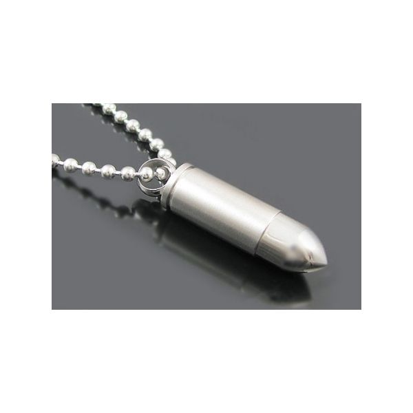 Stainless steel bullet pendant with Chain Arezzo Jewelers Elmwood Park, IL