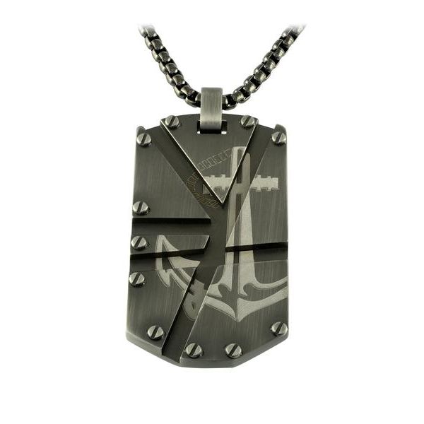 Gun-Ip-Stainless Steel Anchor Dogtag Nacklace Arezzo Jewelers Elmwood Park, IL