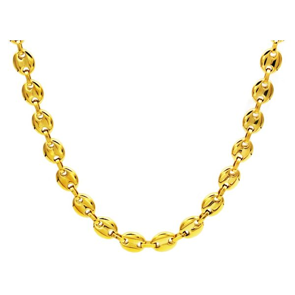 Gold Plated Steel Puff Mariner Link Chain Arezzo Jewelers Elmwood Park, IL