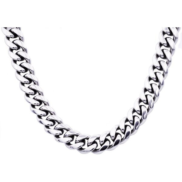 Stainless Steel Cuban Steel Chain Arezzo Jewelers Elmwood Park, IL