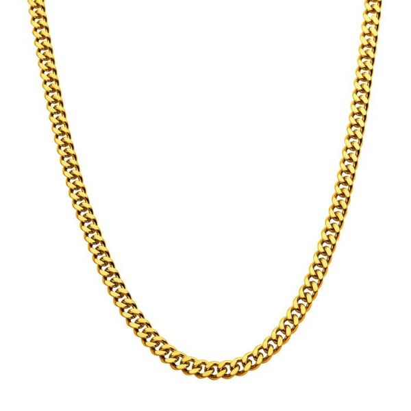 18K Gold Plated Diamond Cut Curb Chain Necklace Arezzo Jewelers Elmwood Park, IL