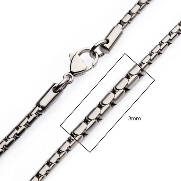 Steel Boston Link Chain Necklace Image 2 Arezzo Jewelers Elmwood Park, IL