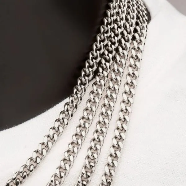 6mm Steel Miami Cuban Chain Necklace Image 3 Arezzo Jewelers Elmwood Park, IL