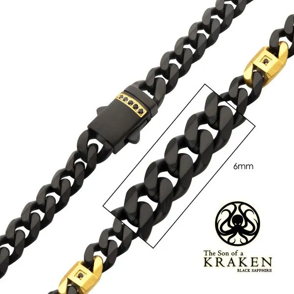 6mm Black IP Steel Matte Finish Miami Cuban Chain Image 2 Arezzo Jewelers Elmwood Park, IL