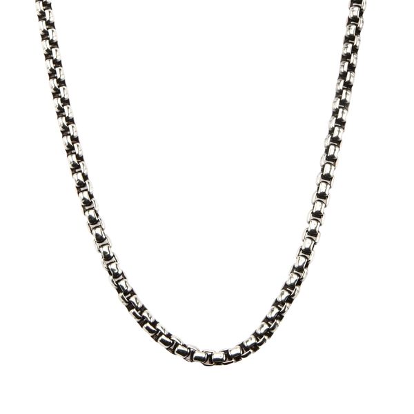 3mm Black Oxidized Bold Box Chain Arezzo Jewelers Elmwood Park, IL