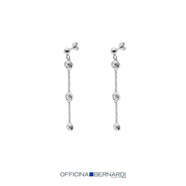 Sterling Silver White Moon Cut Earrings Arezzo Jewelers Elmwood Park, IL