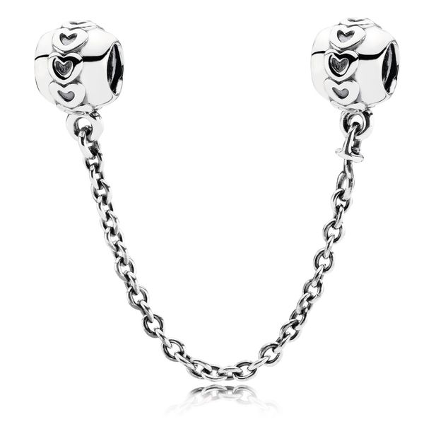 Pandora Band of Hearts Safety Chain Charm Arezzo Jewelers Elmwood Park, IL