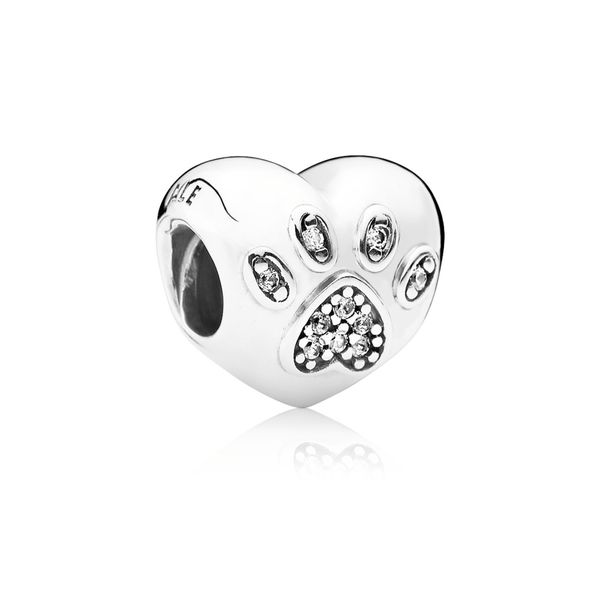I Love My Pet Paw Print Heart Charm Arezzo Jewelers Elmwood Park, IL