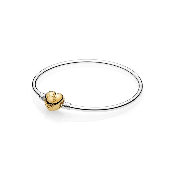 Pandora Moments Heart Clasp Bangle Arezzo Jewelers Elmwood Park, IL