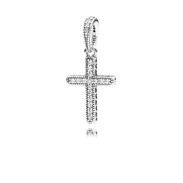 Classic Cross Pendant, Clear CZ Arezzo Jewelers Elmwood Park, IL