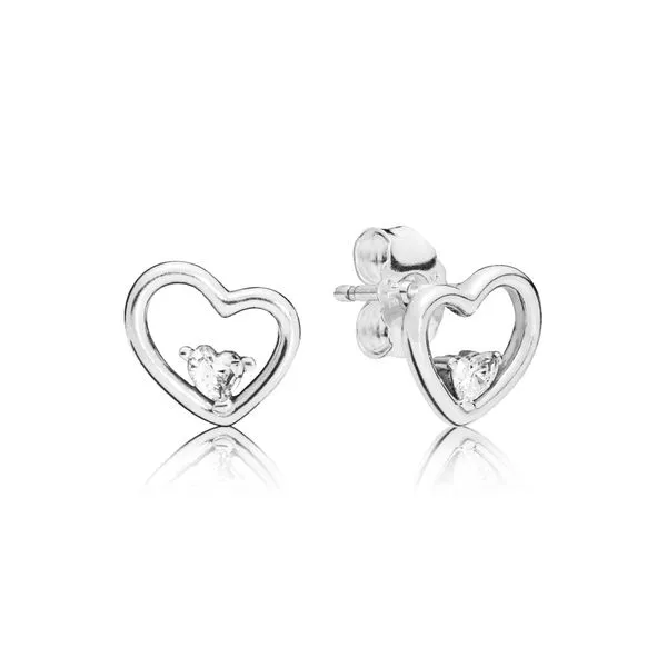 PANDORA Asymmetric Hearts of Love Earrings Arezzo Jewelers Elmwood Park, IL