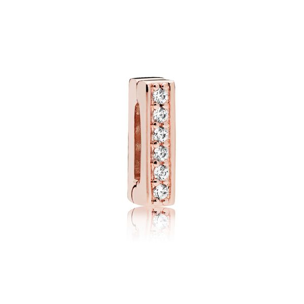 PANDORA Reflexions™ Timeless Sparkle Clip Charm, PANDORA Rose™ & Clear CZ Arezzo Jewelers Elmwood Park, IL