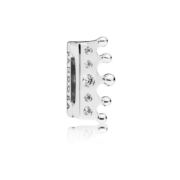 PANDORA Reflexions™ Crown Clip Charm, Clear CZ Arezzo Jewelers Elmwood Park, IL