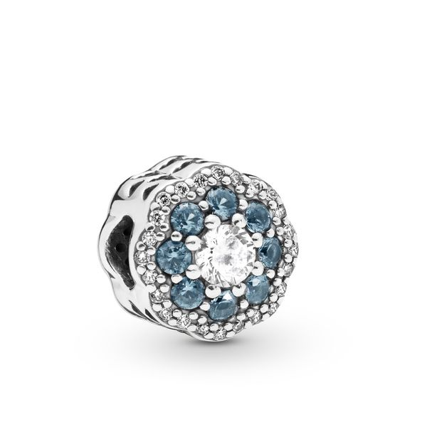 Blue Sparkle Flower Charm Arezzo Jewelers Elmwood Park, IL