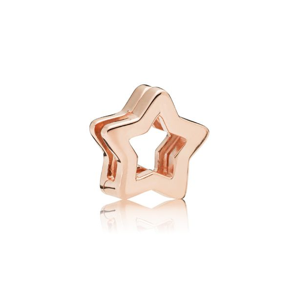 PANDORA REFLEXIONS™ Sleek Star Clip Charm, PANDORA Rose™ Arezzo Jewelers Elmwood Park, IL