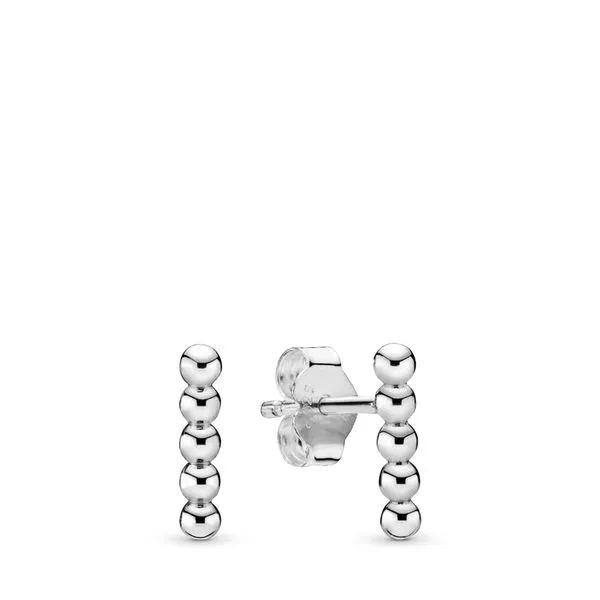 Purely Pandora Row of Beads Stud Earrings Arezzo Jewelers Elmwood Park, IL