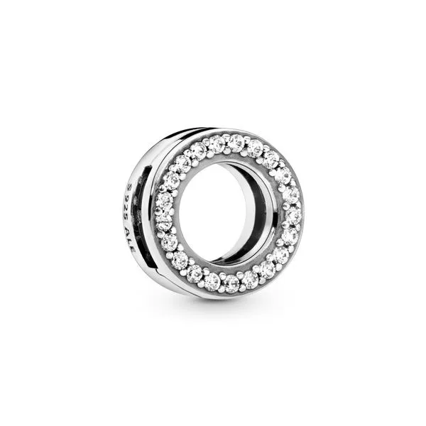 Circle of Pavé Clip Charm Arezzo Jewelers Elmwood Park, IL