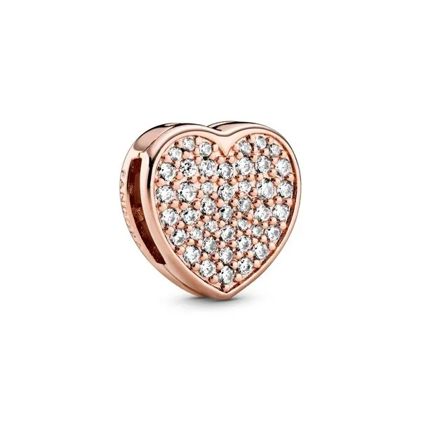 Pavé Heart Clip Charm Arezzo Jewelers Elmwood Park, IL