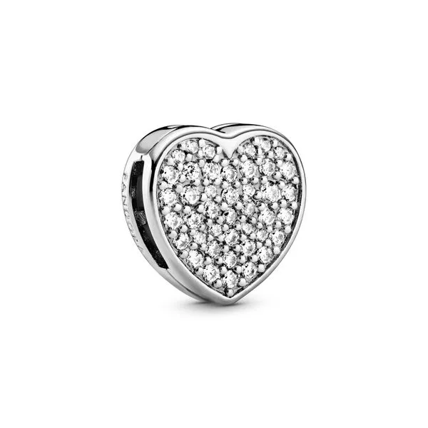 Pavé Heart Clip Charm Arezzo Jewelers Elmwood Park, IL