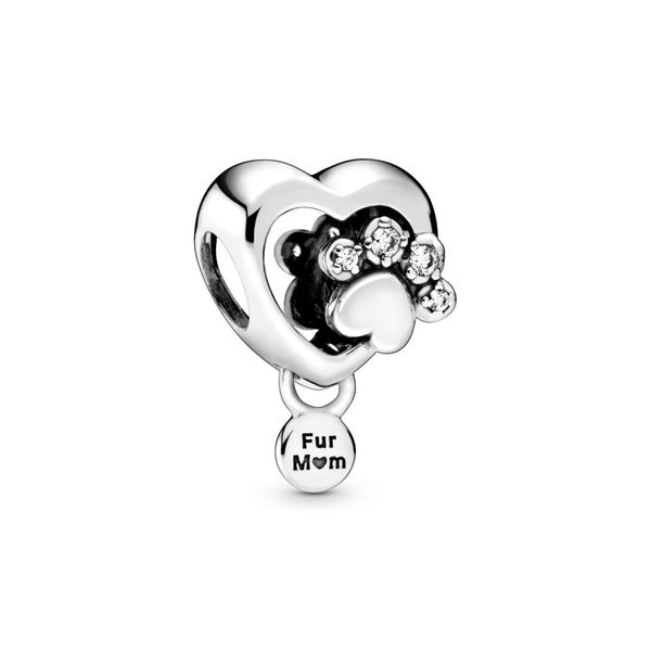 Sparkling Paw Print & Heart Charm Arezzo Jewelers Elmwood Park, IL