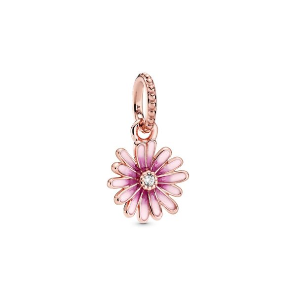 Pink Daisy Flower Dangle Charm Arezzo Jewelers Elmwood Park, IL