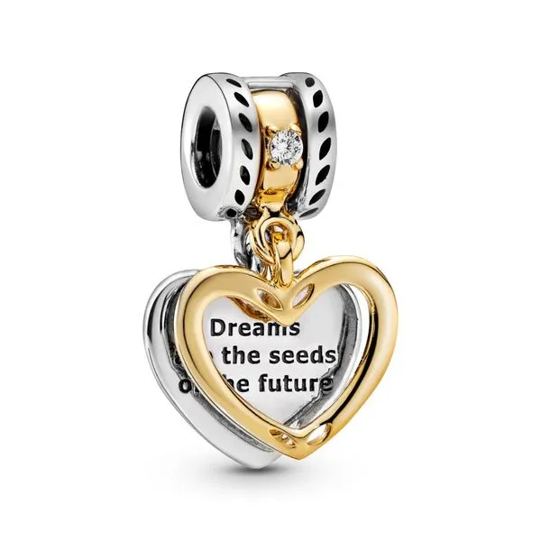 Seeds of the Future Split Heart Dangle Charm Arezzo Jewelers Elmwood Park, IL