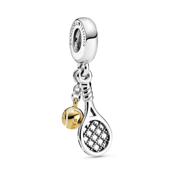 Tennis Racket & Ball Dangle Charm Arezzo Jewelers Elmwood Park, IL