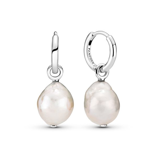 Freshwater Cultured Baroque Pearl Hoop Earrings Arezzo Jewelers Elmwood Park, IL