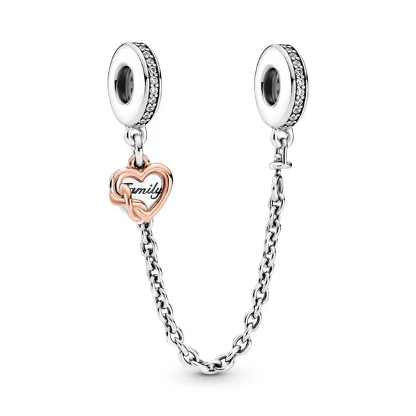 Pandora Family Heart Safety Chain Charm Arezzo Jewelers Elmwood Park, IL