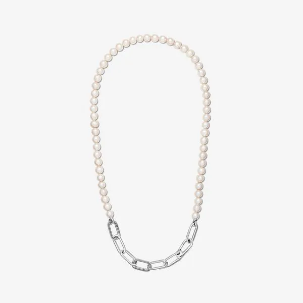 Pandora ME Treated Freshwater Cultured Pearl Necklace Image 5 Arezzo Jewelers Elmwood Park, IL
