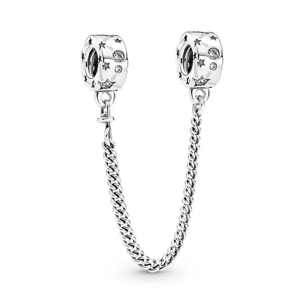 PANDORA Stars & Galaxy Safety Chain Arezzo Jewelers Elmwood Park, IL