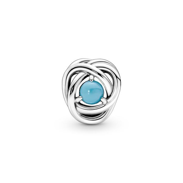 Pandora December Turquoise Blue Eternity Circle Charm Arezzo Jewelers Elmwood Park, IL