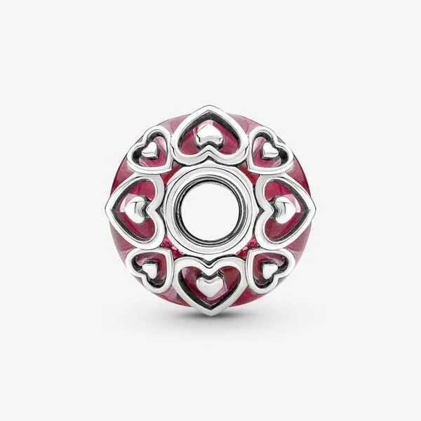 Reveal Your Love Pink Murano Glass Charm Image 3 Arezzo Jewelers Elmwood Park, IL