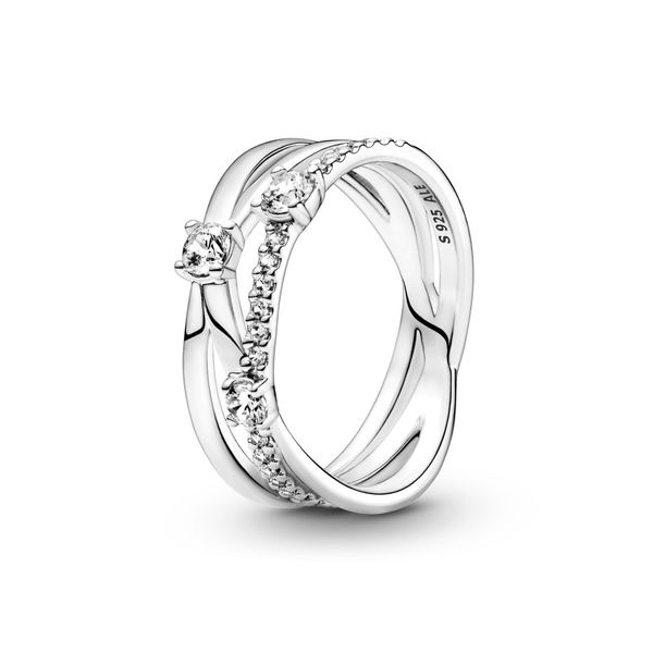 Sparkling Triple Band Ring - Size 56 Arezzo Jewelers Elmwood Park, IL