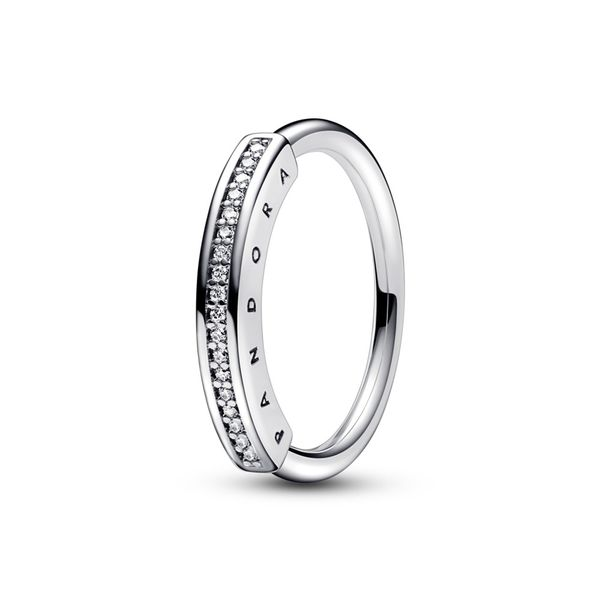 Pandora Signature I-D Pavé Ring - Size 56 Arezzo Jewelers Elmwood Park, IL