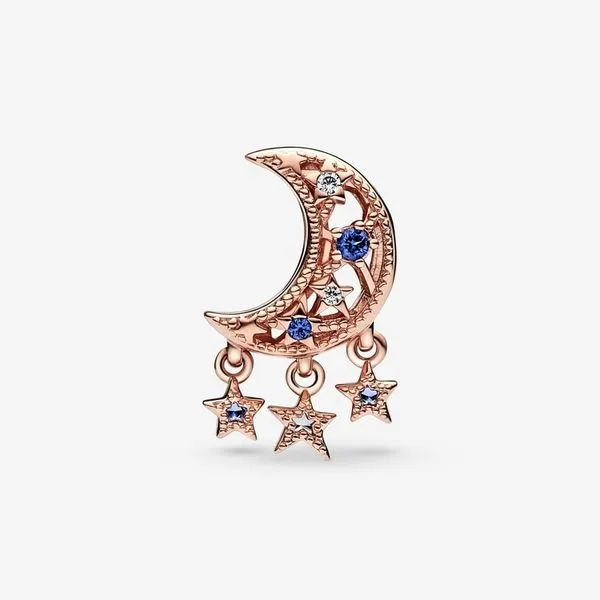 Pandora Star & Crescent Moon Charm Image 2 Arezzo Jewelers Elmwood Park, IL