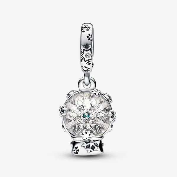 Pandora Snowflake Snow Globe Dangle Charm Image 4 Arezzo Jewelers Elmwood Park, IL