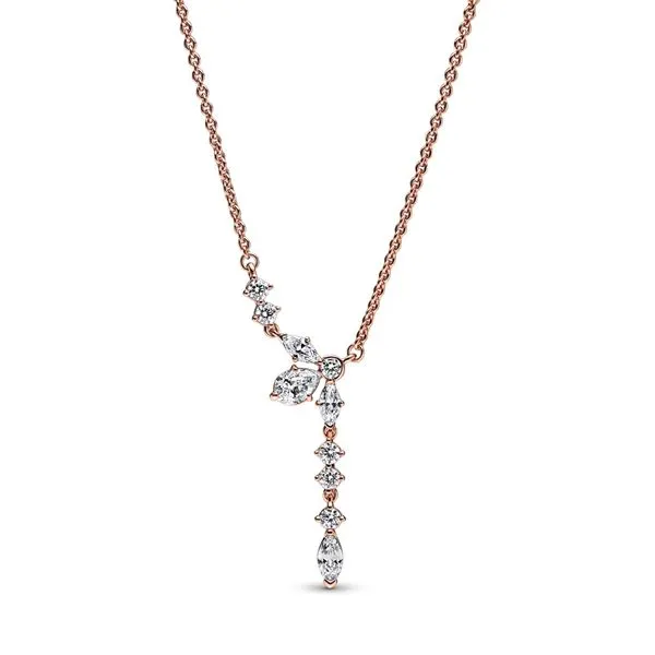 PANDORA Sparkling Herbarium Cluster Drop Collier Necklace Arezzo Jewelers Elmwood Park, IL