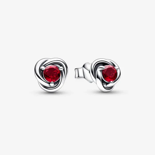 July True Red Eternity Circle Stud Earrings Arezzo Jewelers Elmwood Park, IL