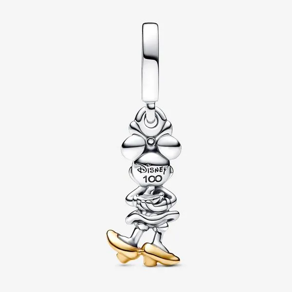 Disney 100th Anniversary Minnie Mouse Lab-grown Diamond Dangle Charm Image 4 Arezzo Jewelers Elmwood Park, IL