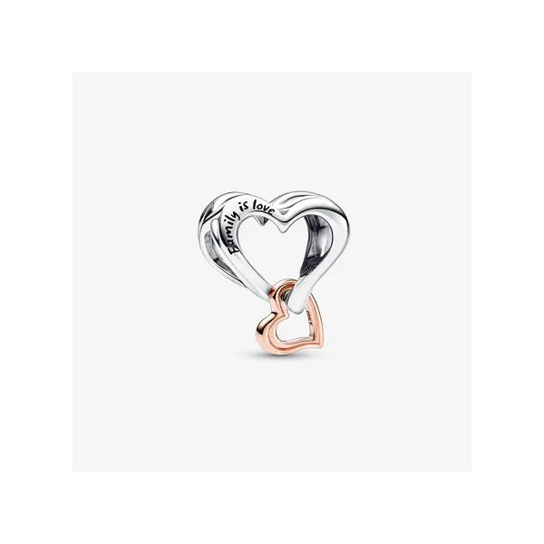 Two-tone Openwork Infinity Heart Charm Arezzo Jewelers Elmwood Park, IL