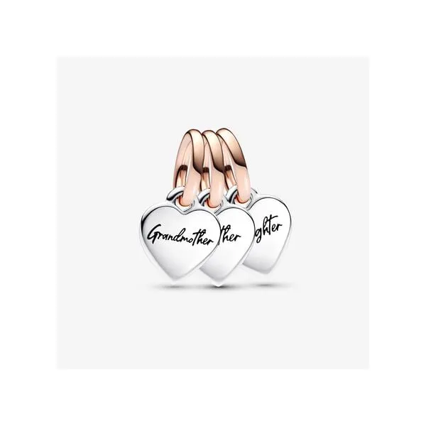 Two-tone Splittable Family Generation of Hearts Triple Dangle Charm Arezzo Jewelers Elmwood Park, IL