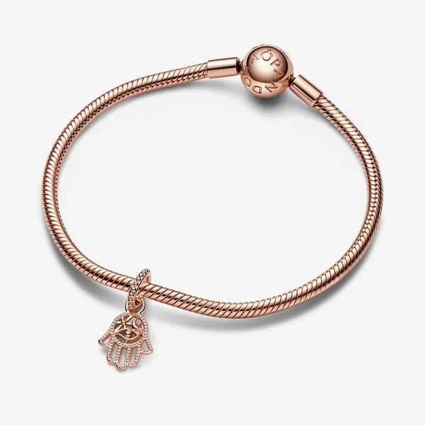 Protective Hamsa Hand Dangle Charm Image 4 Arezzo Jewelers Elmwood, IL