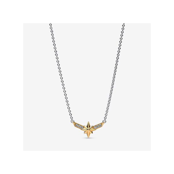 Marvel Captain Marvel Octogram Star Two tone Pendant Necklace Arezzo Jewelers Elmwood Park, IL