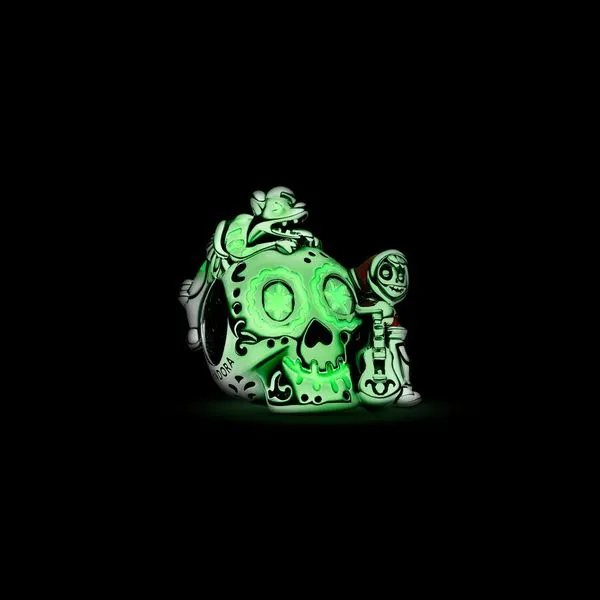 Disney Pixar Coco Miguel & Dante Skull Glow-in-the-dark Charm Image 4 Arezzo Jewelers Elmwood, IL
