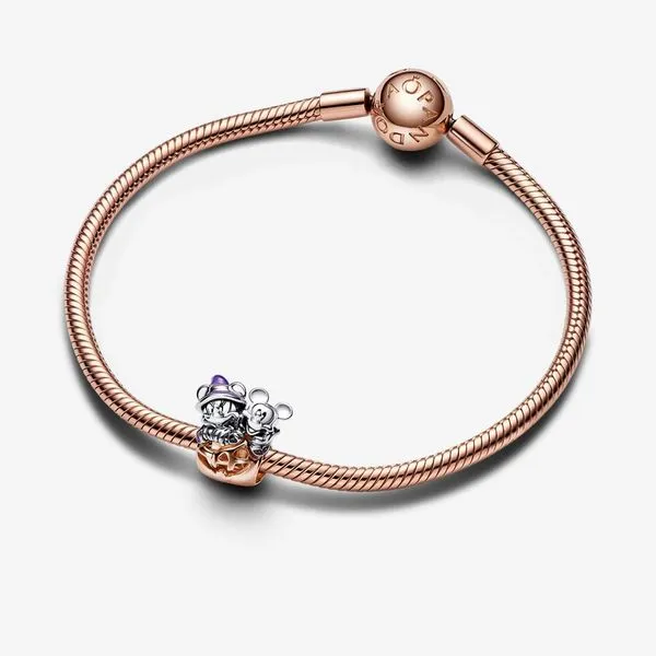 Disney Mickey Mouse & Minnie Mouse Halloween Pumpkin Charm Image 2 Arezzo Jewelers Elmwood Park, IL