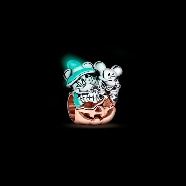 Disney Mickey Mouse & Minnie Mouse Halloween Pumpkin Charm Image 3 Arezzo Jewelers Elmwood Park, IL