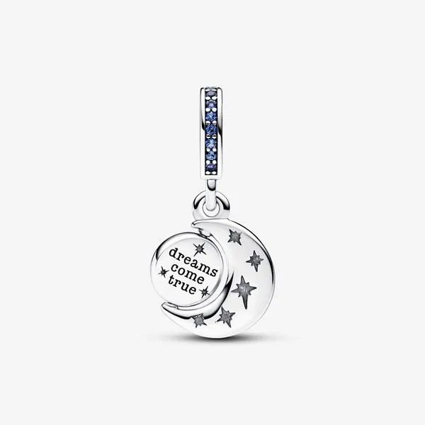Sparkling Moon Spinning Dangle Charm Image 5 Arezzo Jewelers Elmwood Park, IL