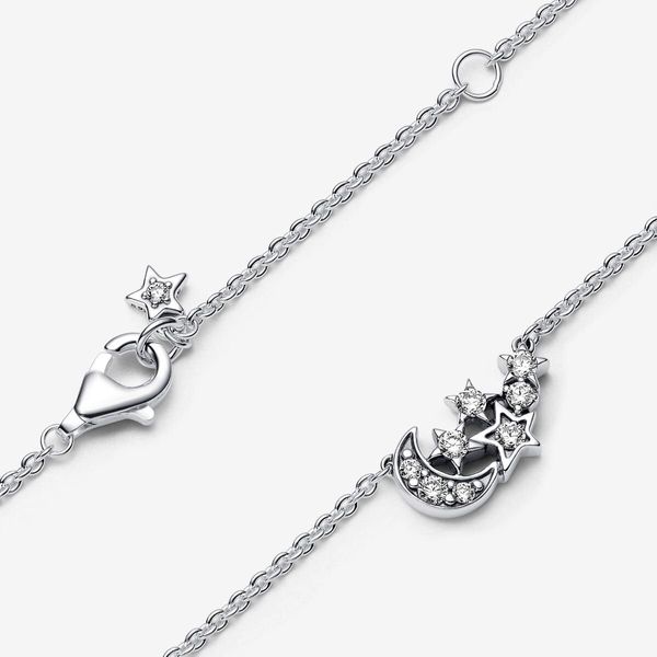 Sparkling Moon & Star Collier Necklace Image 5 Arezzo Jewelers Elmwood Park, IL