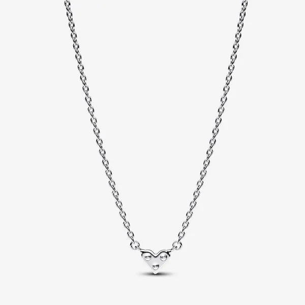 Triple Stone Heart Collier Necklace Image 4 Arezzo Jewelers Elmwood Park, IL